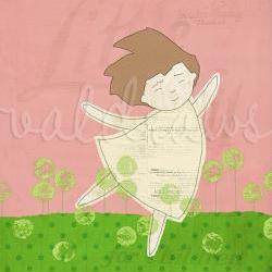 Dancing girl art print Dance 8 x 10 print